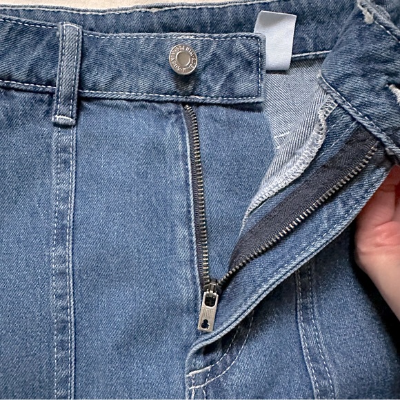 Denim A-Line Mini Skirt - Picture 6 of 8